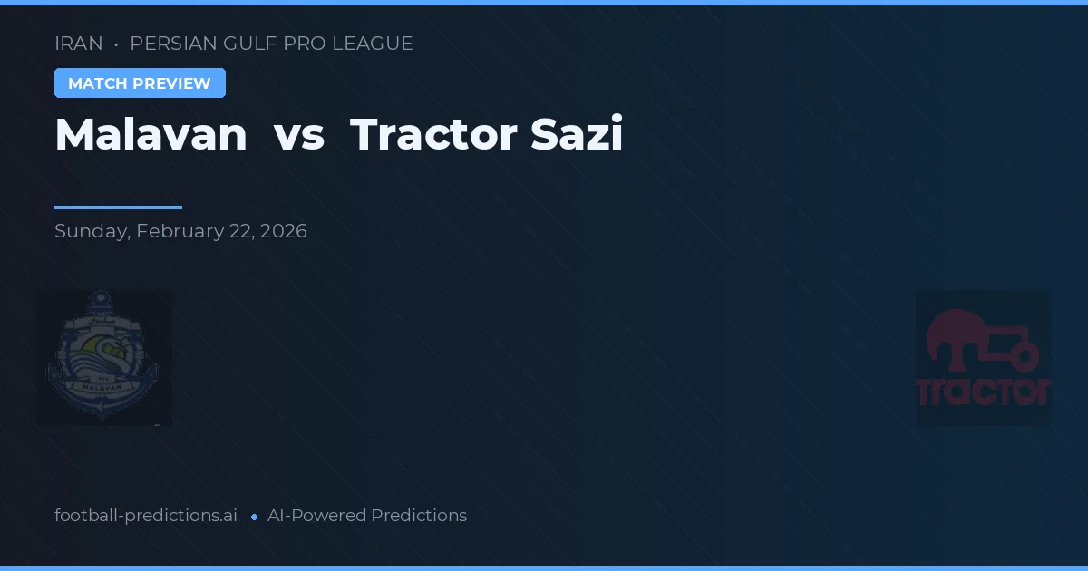 Malavan vs Traktor Sazi — typy i zapowiedź meczu