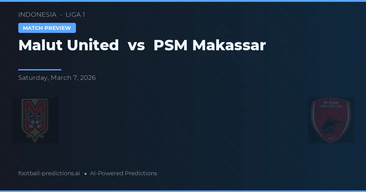 Malut United vs PSM Makassar — typy i zapowiedź meczu