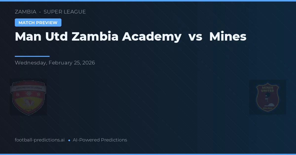 Akademia Man Utd Zambia vs Mines — typy i zapowiedź meczu