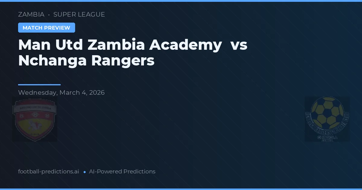 Akademia Man Utd Zambia vs Nchanga Rangers — typy i zapowiedź meczu