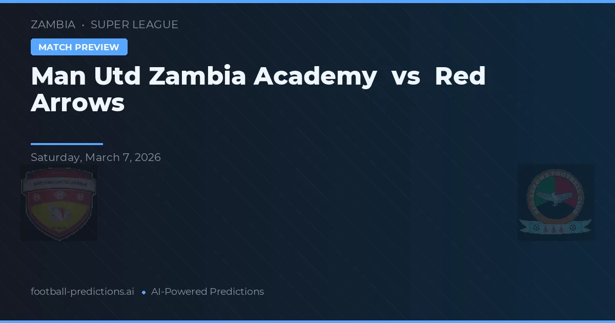 Akademia Man Utd Zambia vs Red Arrows — typy i zapowiedź meczu