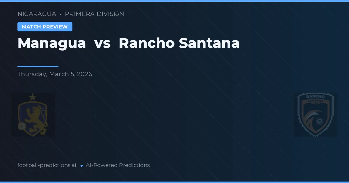 Managua vs Rancho Santana — typy i zapowiedź meczu
