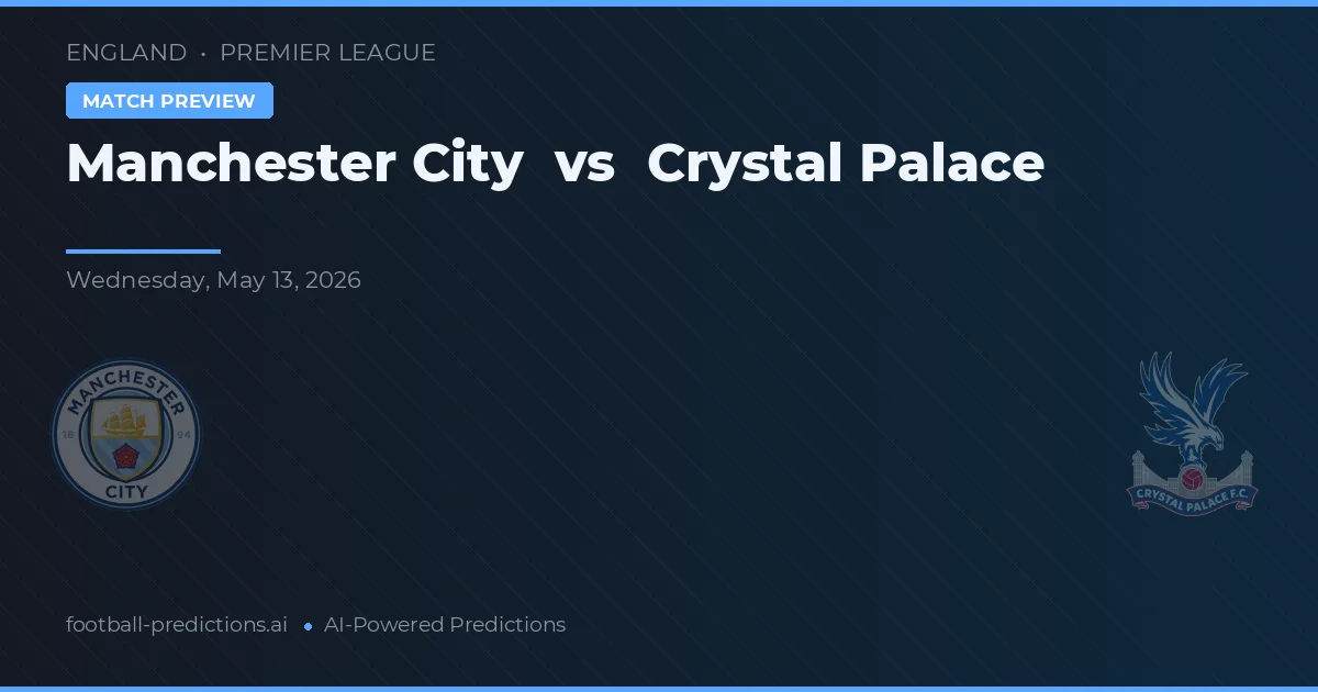 Manchester City vs Crystal Palace — typy i zapowiedź meczu