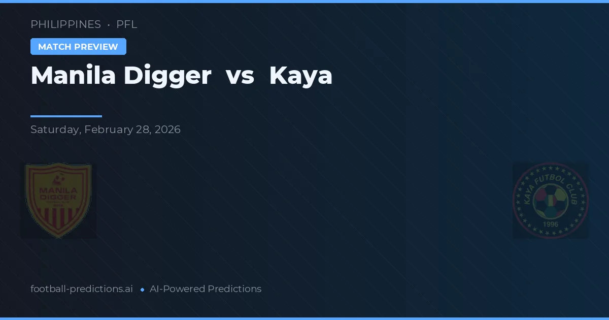 Manila Digger vs Kaya — typy i zapowiedź meczu