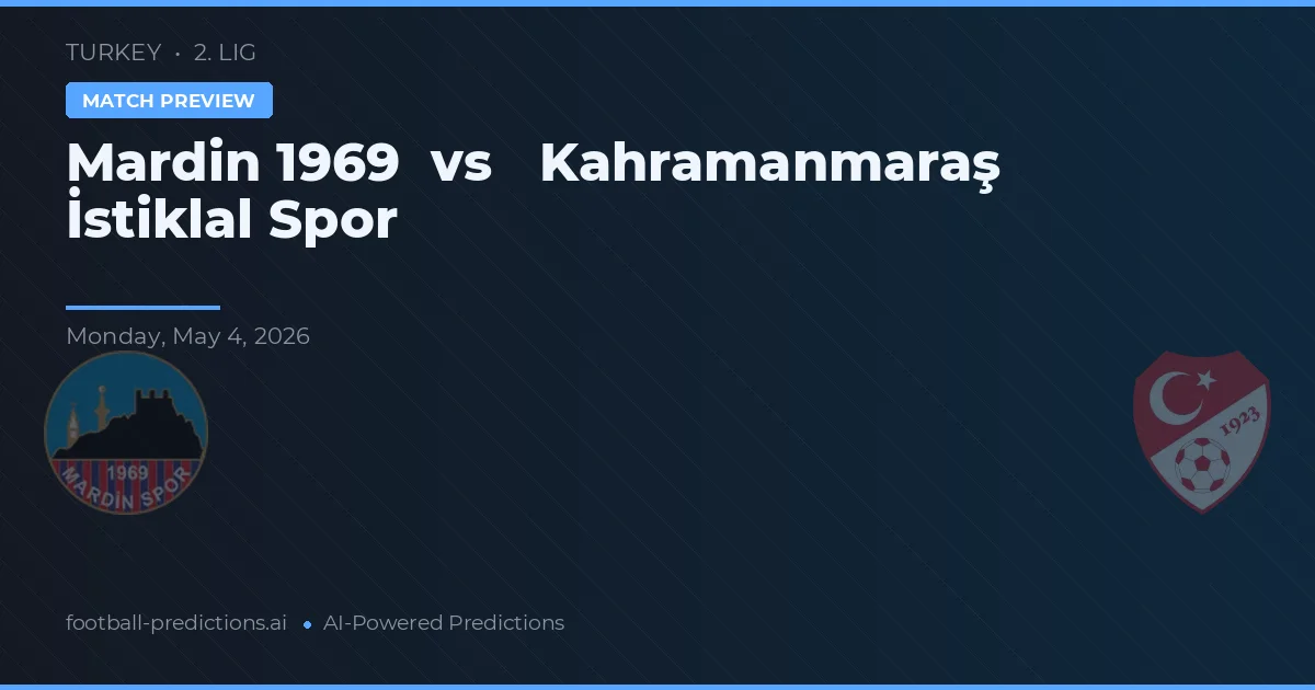 Mardin 1969 vs Kahramanmaraş İstiklalspor — typy i zapowiedź meczu