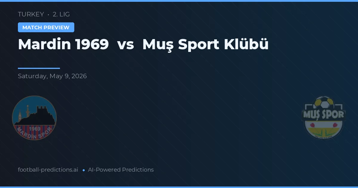 Mardin 1969 vs Muş Sport Klübü — typy i zapowiedź meczu