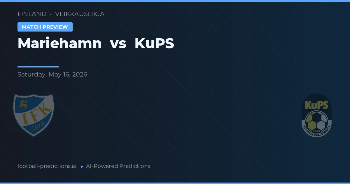Mariehamn vs KuPS — typy i zapowiedź meczu