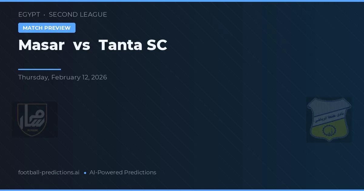 Masar vs Tanta SC — typy i zapowiedź meczu