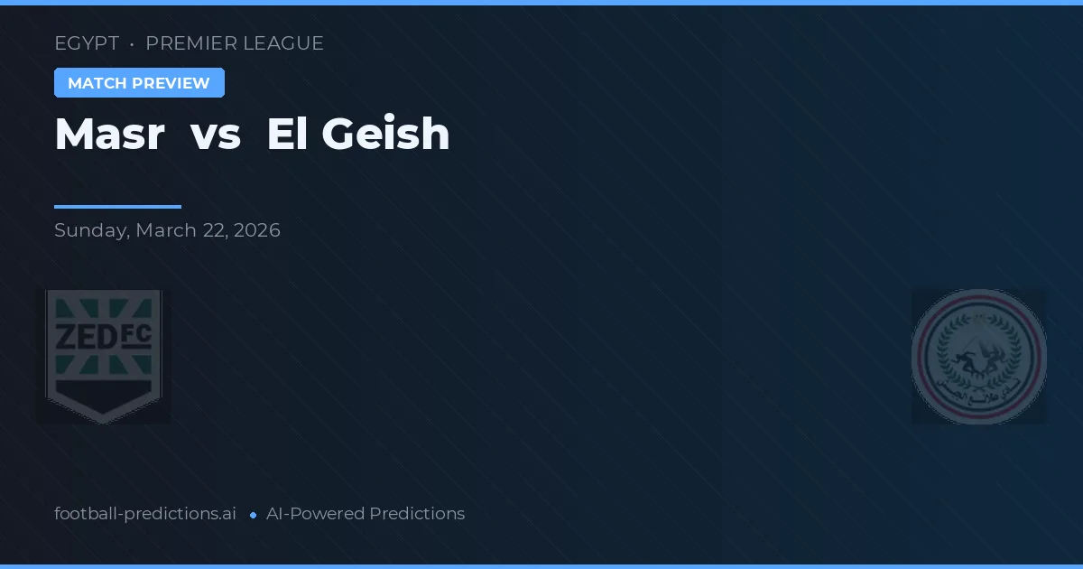Masr vs El Geish — typy i zapowiedź meczu