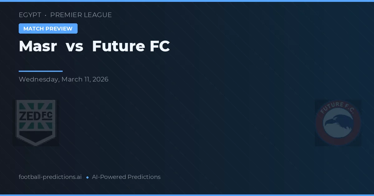 Masr vs Future FC — typy i zapowiedź meczu