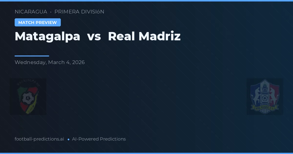 Matagalpa vs Real Madriz — typy i zapowiedź meczu