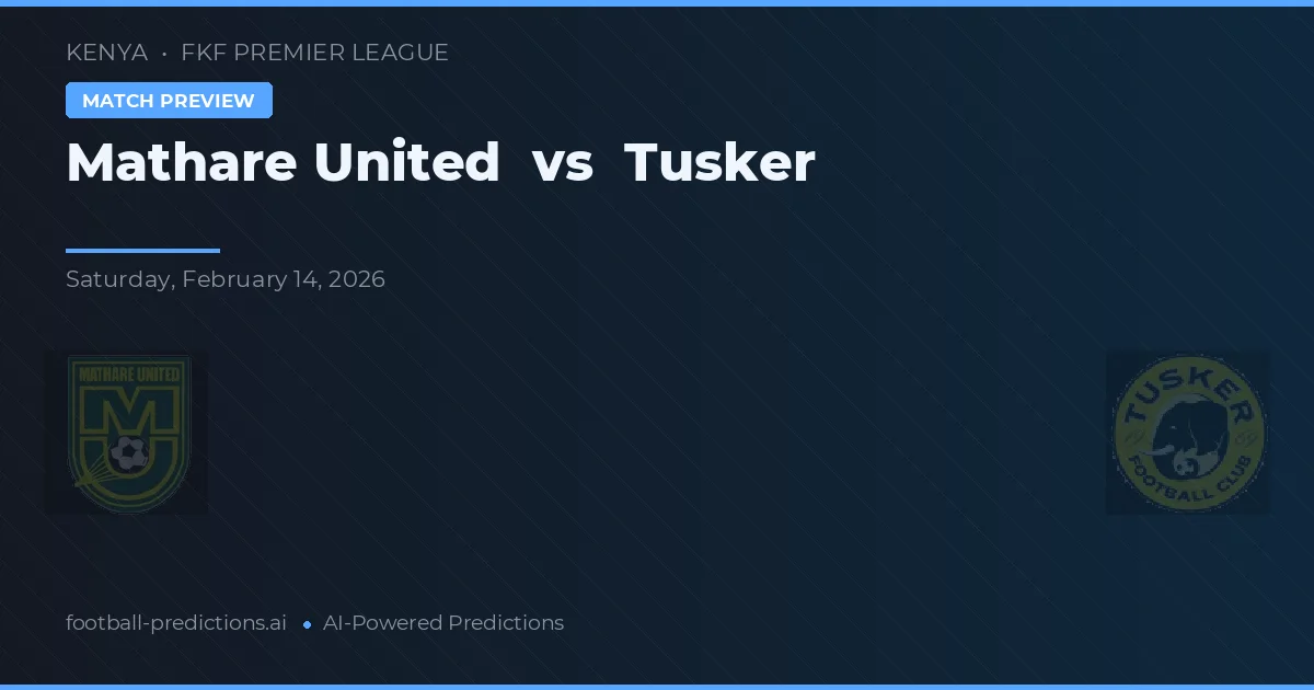Mathare United vs Tusker — typy i zapowiedź meczu