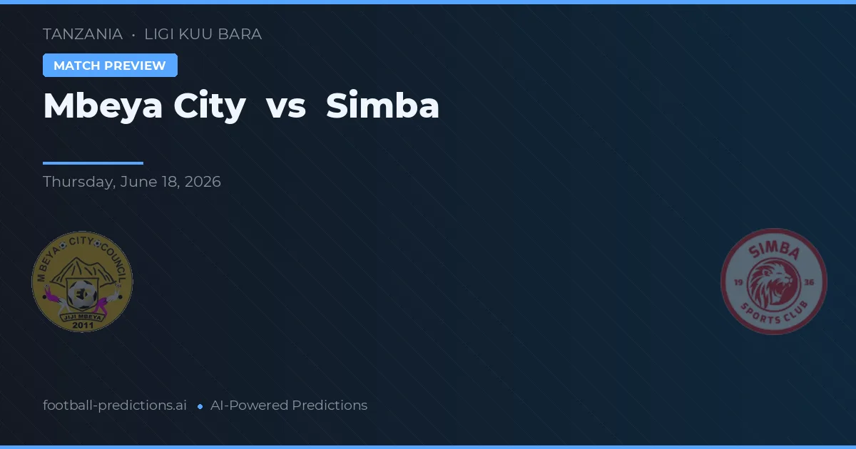 Mbeya City vs Simba — typy i zapowiedź meczu