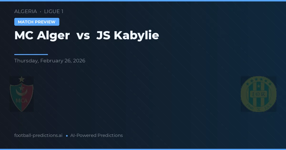 MC Algier vs JS Kabylie — typy i zapowiedź meczu
