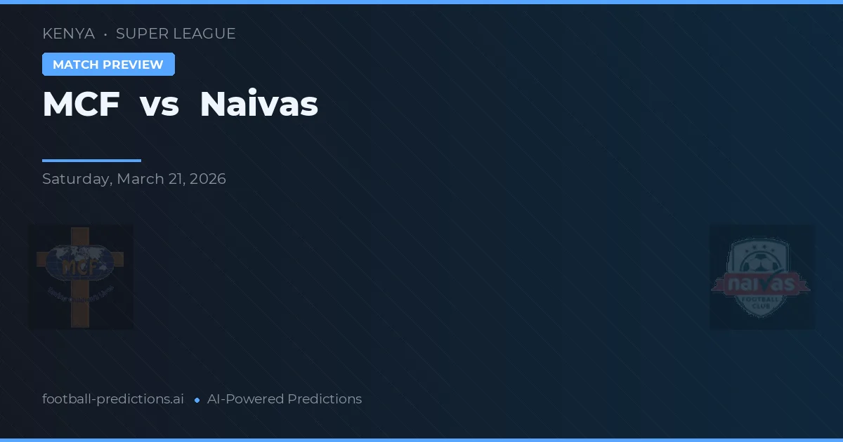 MCF vs Naivas — typy i zapowiedź meczu