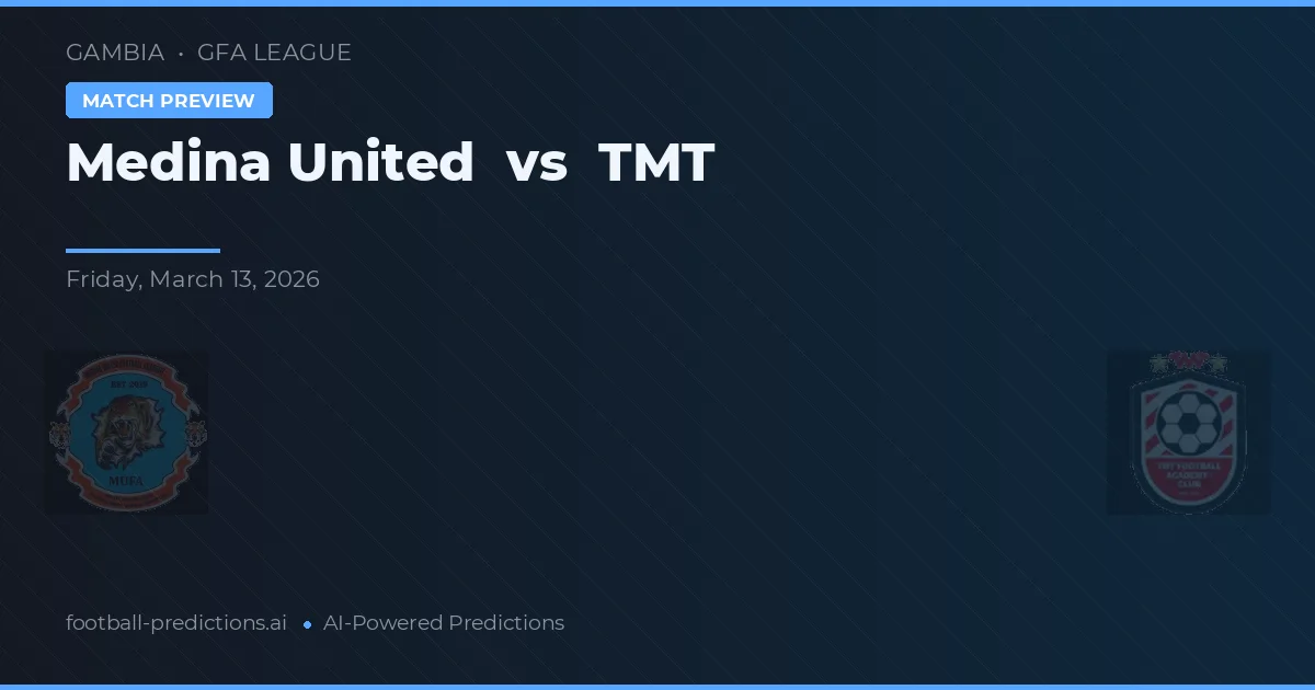 Medina United vs TMT — typy i zapowiedź meczu
