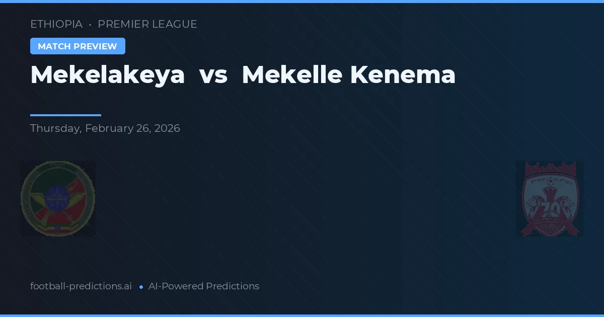 Mekelakeya vs Mekelle Kenema — typy i zapowiedź meczu