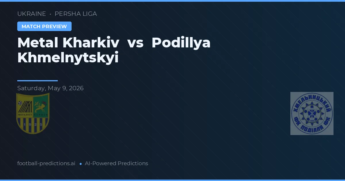 Metal Kharkiv vs Podillya Khmelnytskyi — typy i zapowiedź meczu
