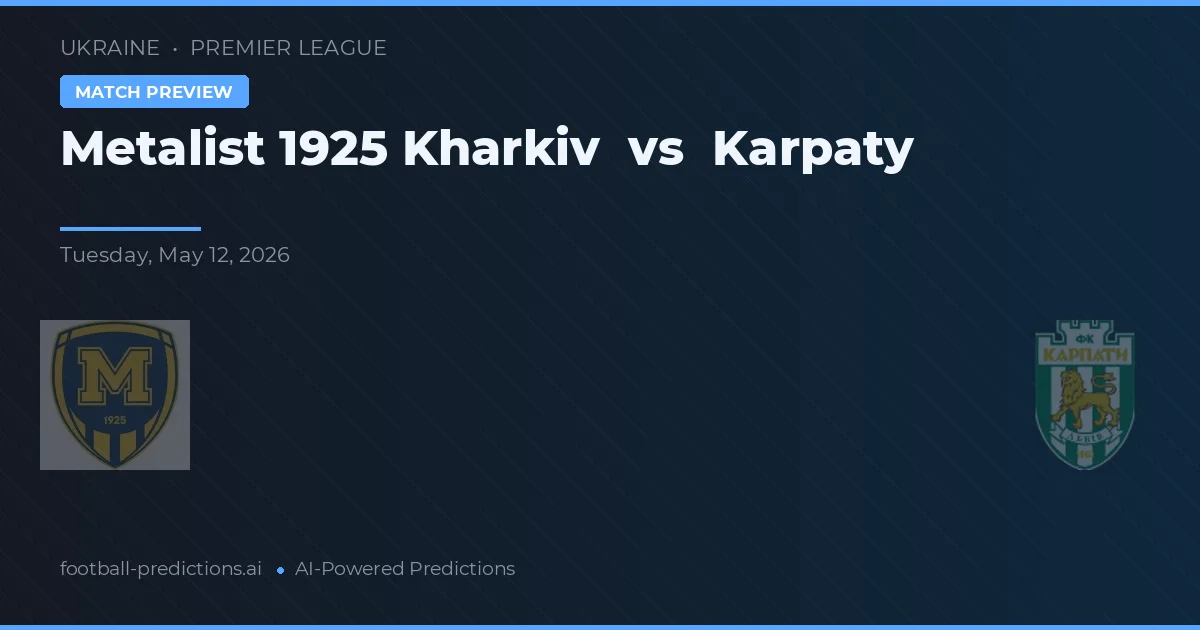 Metalist 1925 Charków vs Karpaty Lwów — typy i zapowiedź meczu