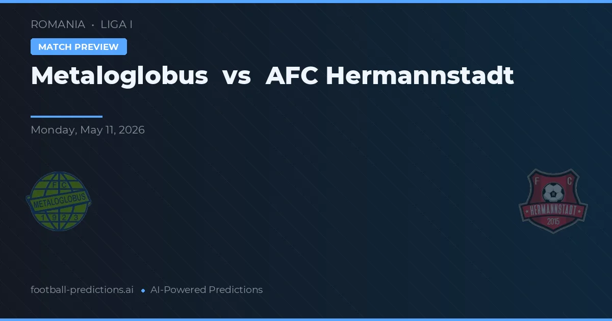 Metaloglobus vs AFC Hermannstadt — typy i zapowiedź meczu