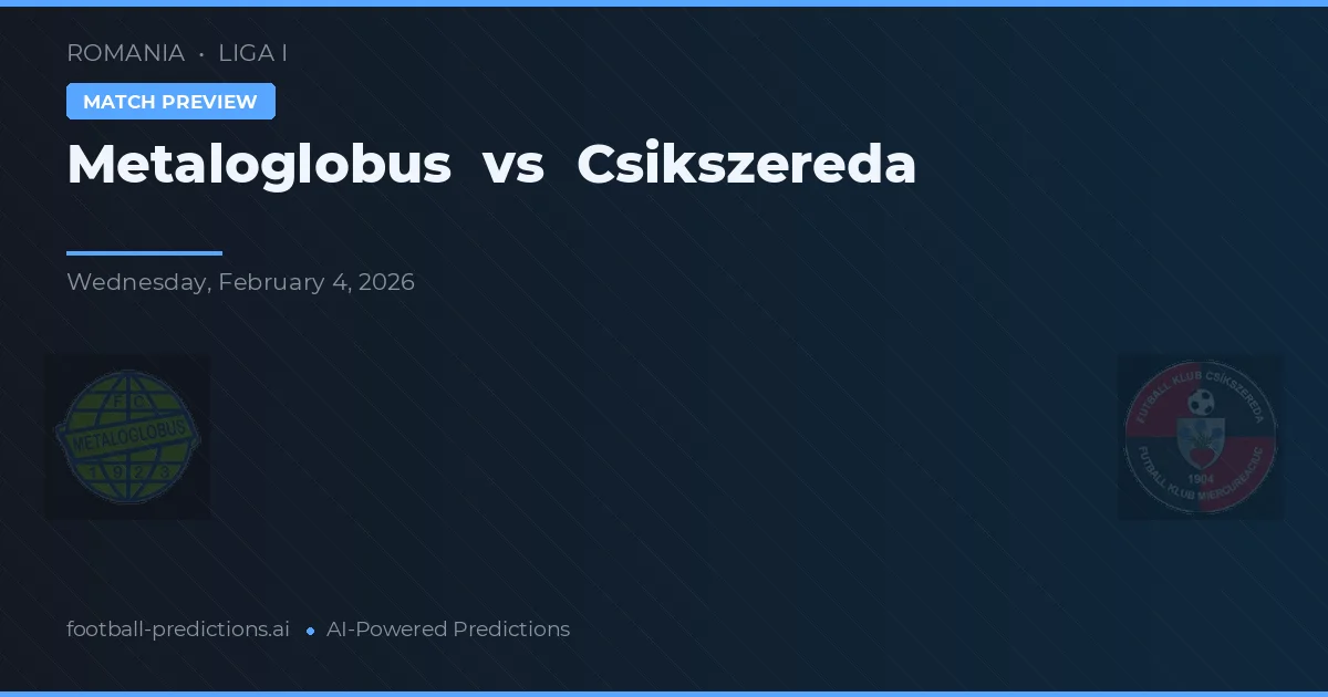 Metaloglobus vs Csíkszereda — typy i zapowiedź meczu