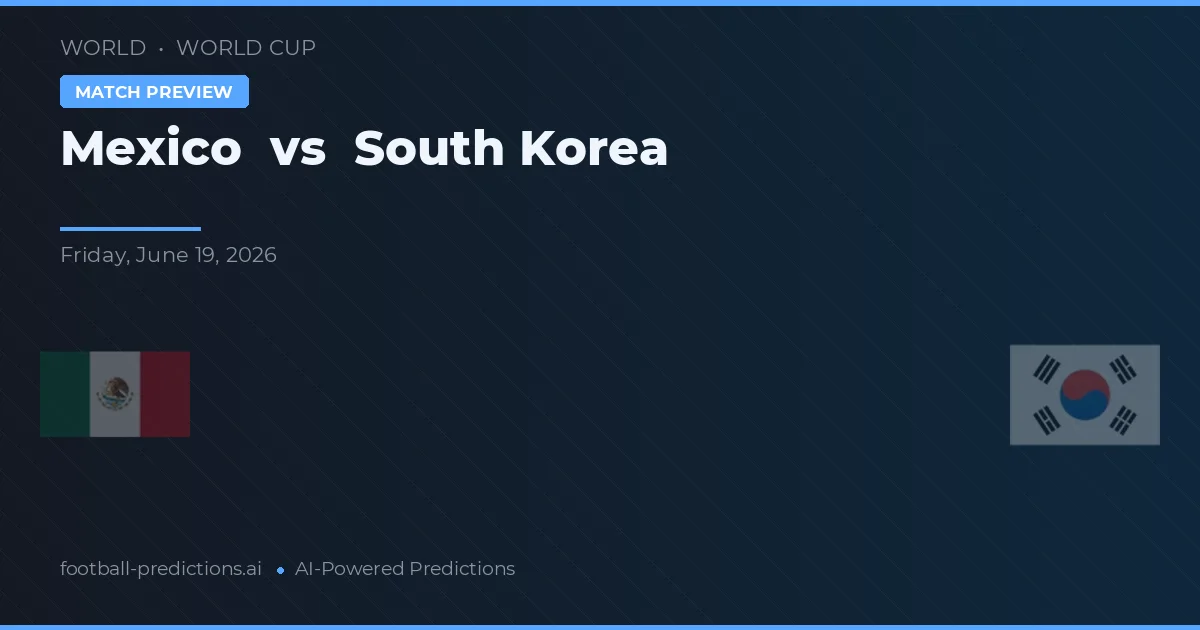 Meksyk vs Korea Południowa — typy i zapowiedź meczu