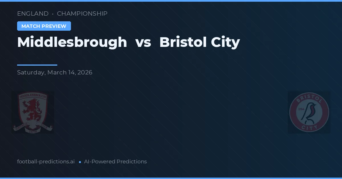 Middlesbrough vs Bristol City — typy i zapowiedź meczu