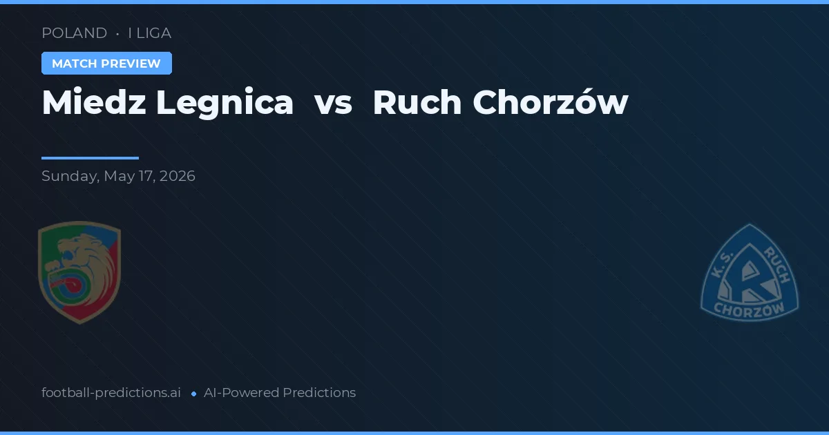 Miedź Legnica vs Ruch Chorzów — typy i zapowiedź meczu