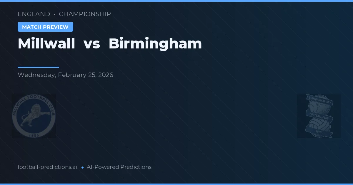 Millwall vs Birmingham — typy i zapowiedź meczu