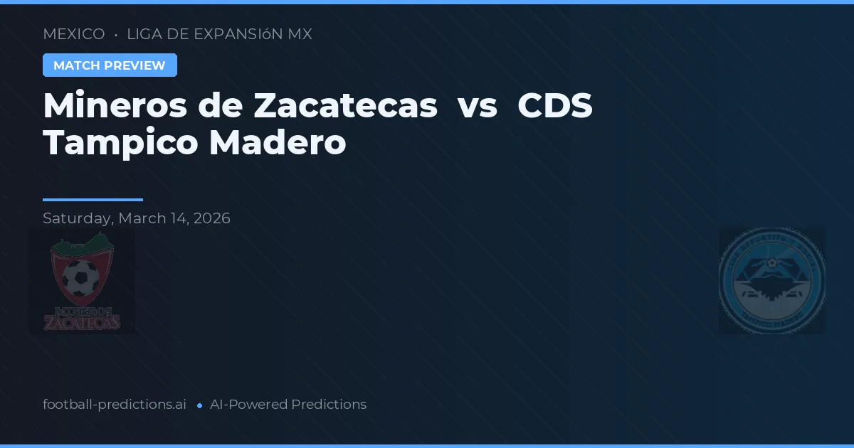 Mineros de Zacatecas vs CDS Tampico Madero — typy i zapowiedź meczu