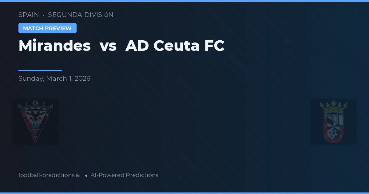 Mirandés vs AD Ceuta — typy i zapowiedź meczu