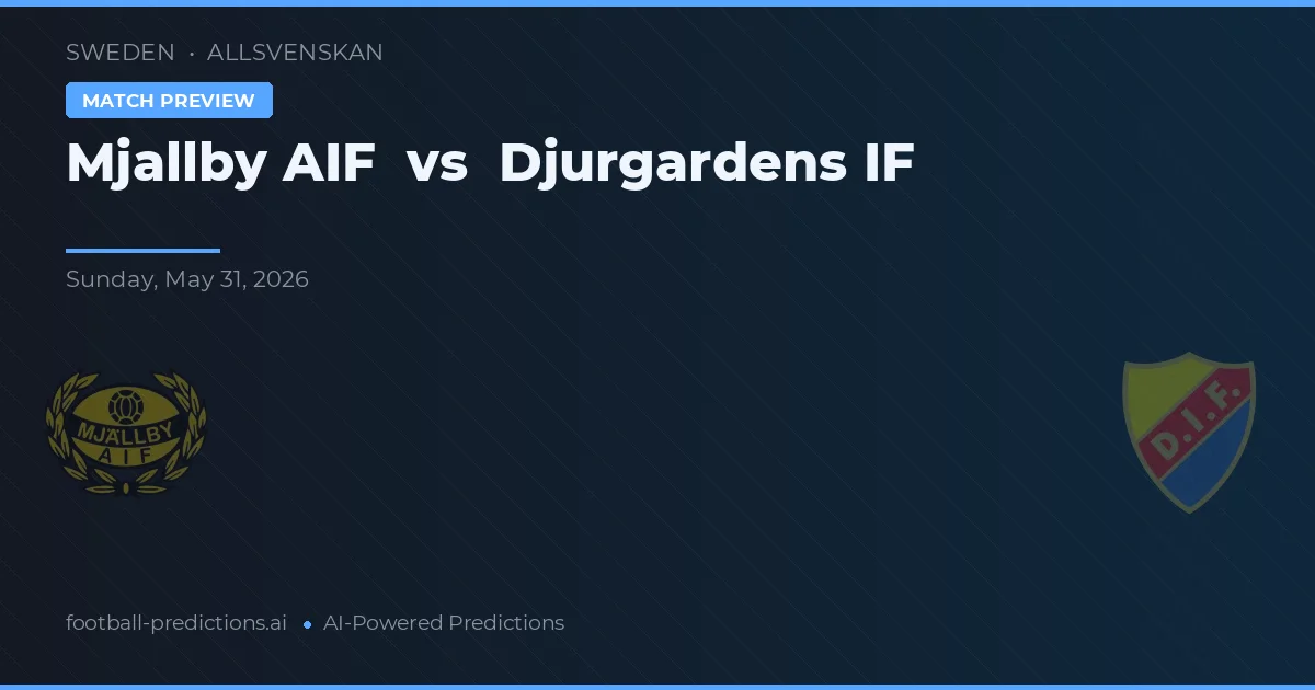 Mjällby AIF vs Djurgårdens IF — typy i zapowiedź meczu