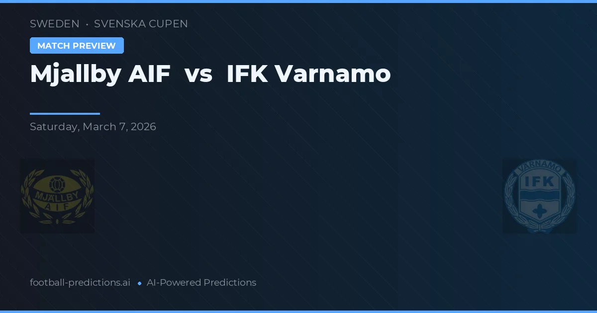 Mjällby AIF vs IFK Värnamo — typy i zapowiedź meczu