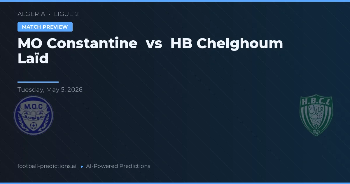 MO Constantine vs HB Chelghoum Laïd — typy i zapowiedź meczu