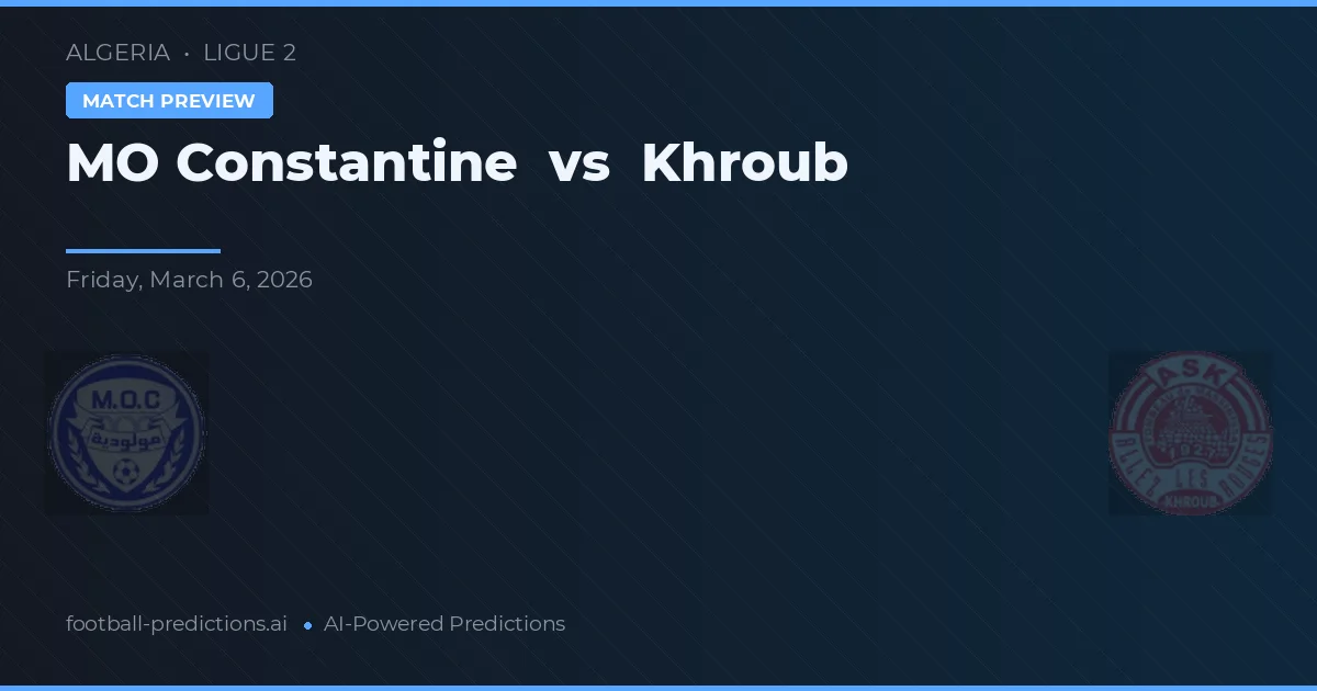 MO Constantine vs Khroub — typy i zapowiedź meczu