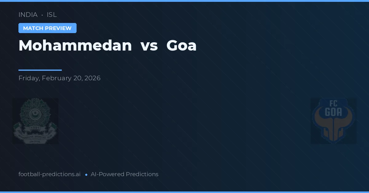 Mohammedan vs Goa — typy i zapowiedź meczu