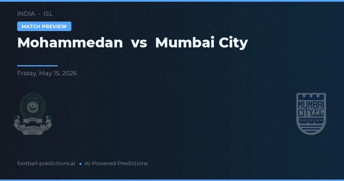 Mohammedan vs Mumbai City — typy i zapowiedź meczu