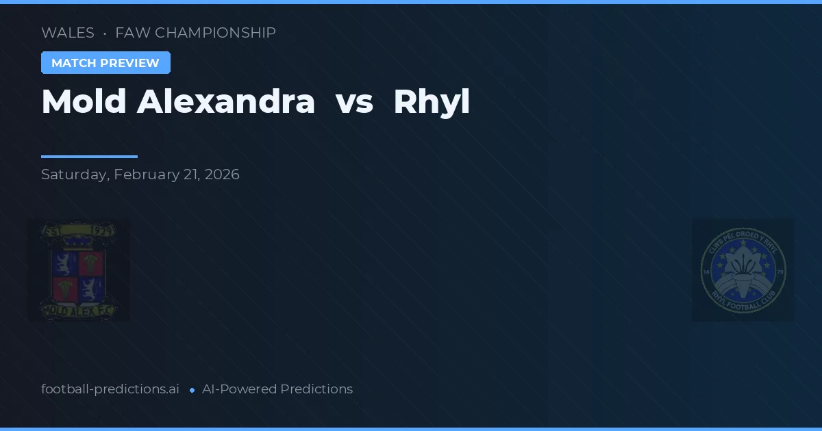 Mold Alexandra vs Rhyl — typy i zapowiedź meczu
