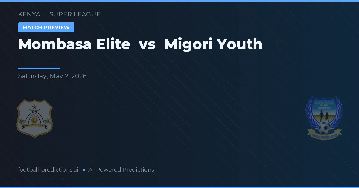 Mombasa Elite vs Migori Youth — typy i zapowiedź meczu