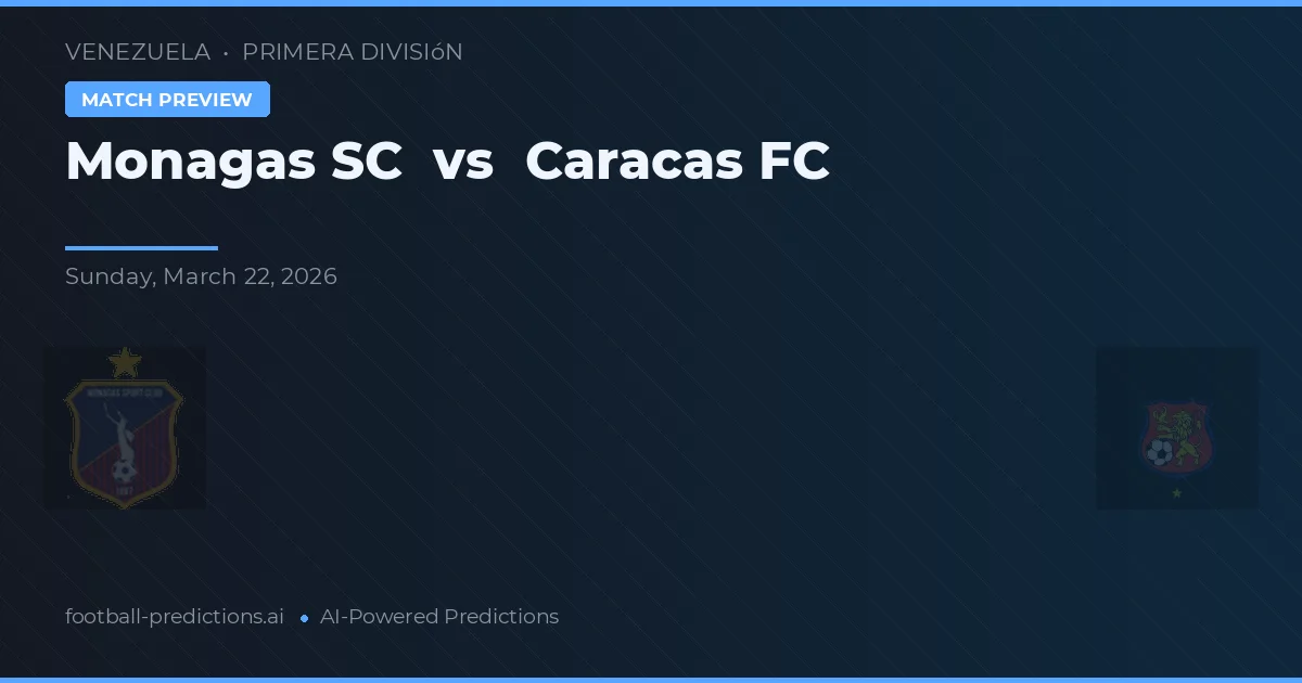 Monagas SC vs Caracas FC — typy i zapowiedź meczu