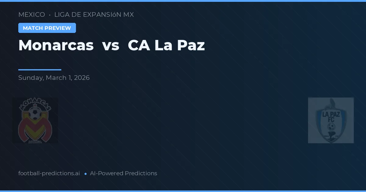 Monarcas vs CA La Paz — typy i zapowiedź meczu