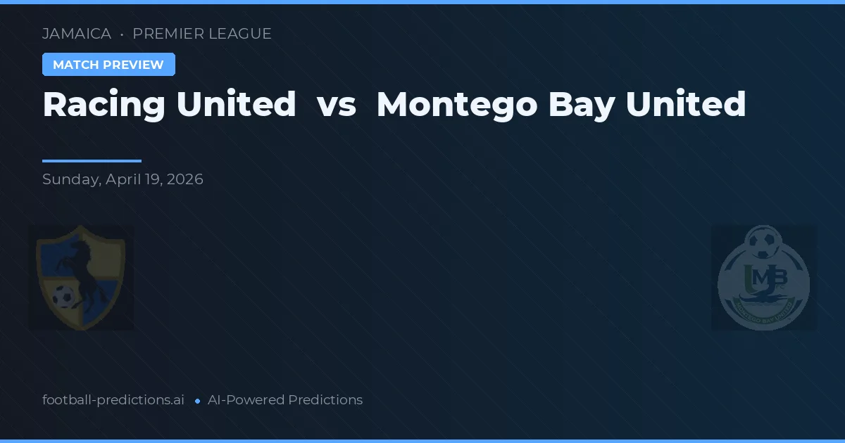 Montego Bay United vs Racing United — typy i zapowiedź meczu