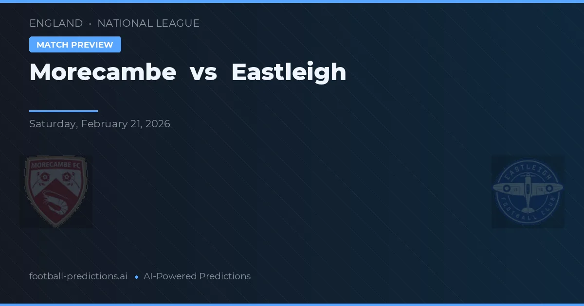 Morecambe vs Eastleigh — typy i zapowiedź meczu