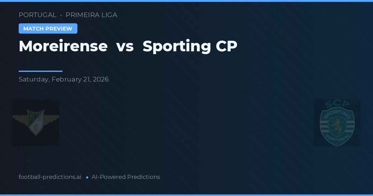 Moreirense vs Sporting CP — typy i zapowiedź meczu