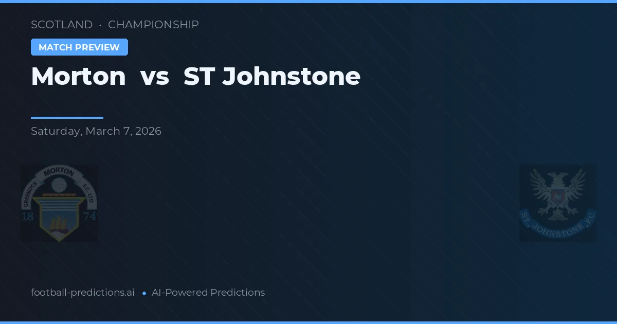Morton vs St Johnstone — typy i zapowiedź meczu