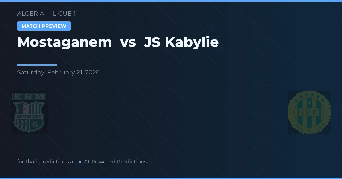 Mostaganem vs JS Kabylie — typy i zapowiedź meczu