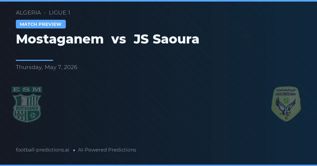 Mostaganem vs JS Saoura — typy i zapowiedź meczu
