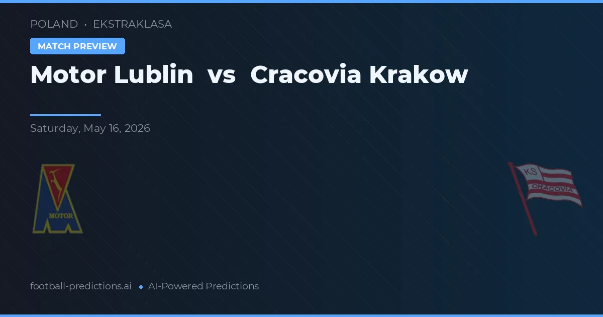 Motor Lublin vs Cracovia Kraków — typy i zapowiedź meczu