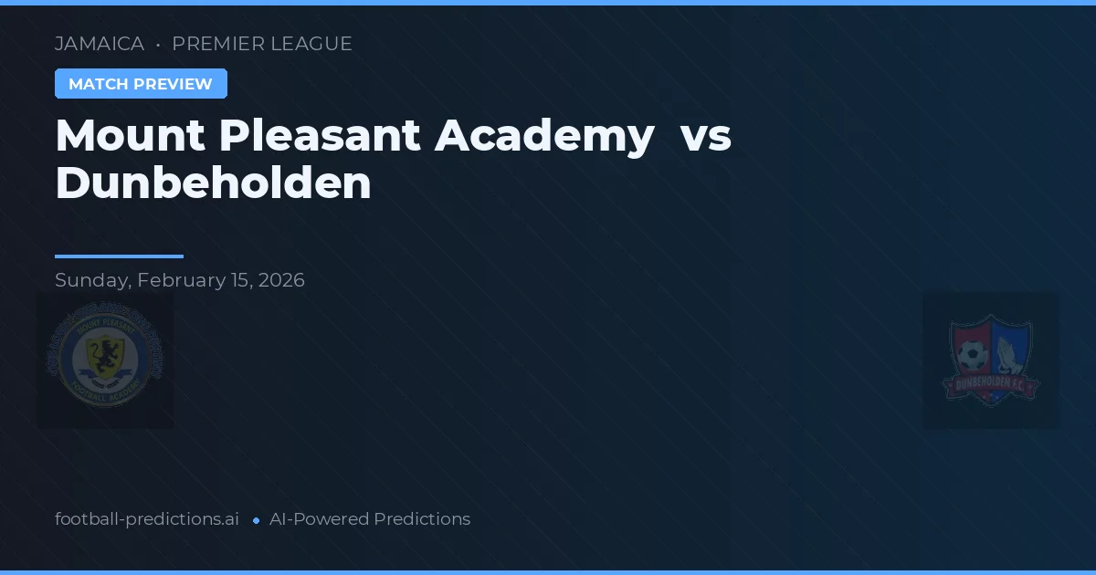 Mount Pleasant Academy vs Dunbeholden — typy i zapowiedź meczu