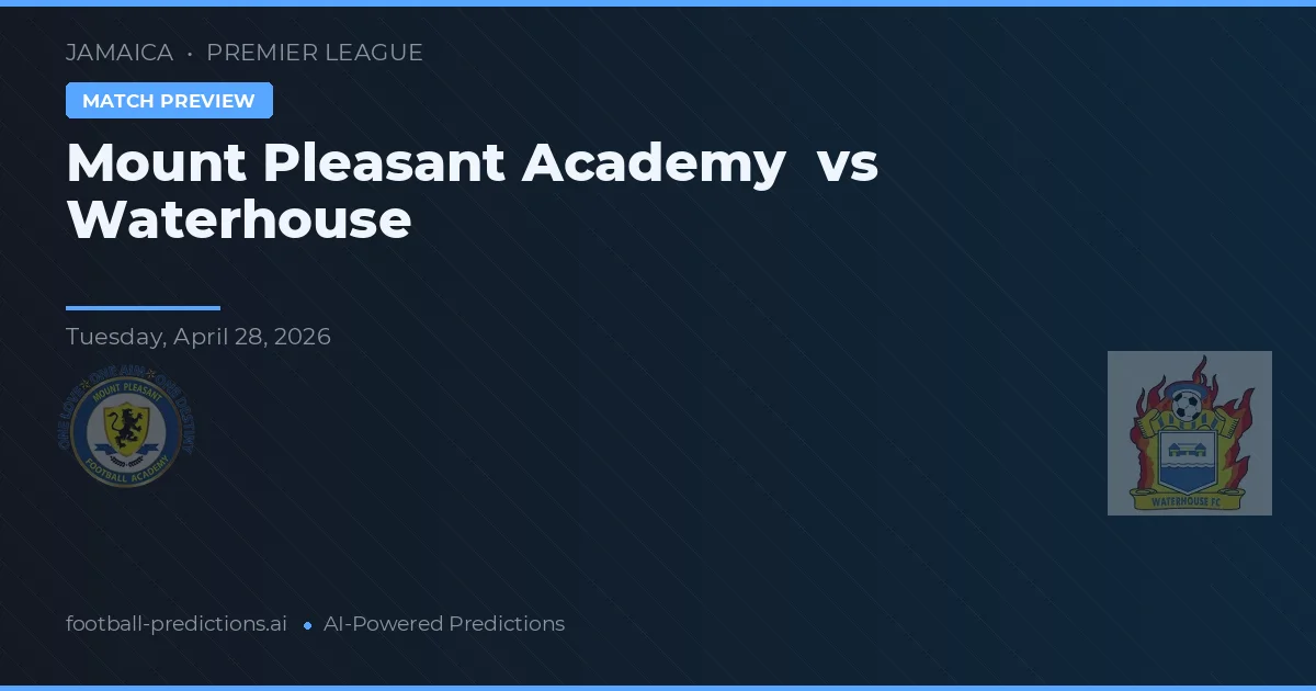 Mount Pleasant Academy vs Waterhouse — typy i zapowiedź meczu
